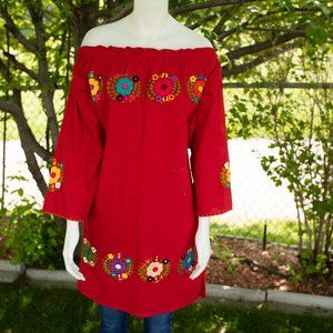 🌸 2 x $49 🌸  Hand embroidered Mexican dress